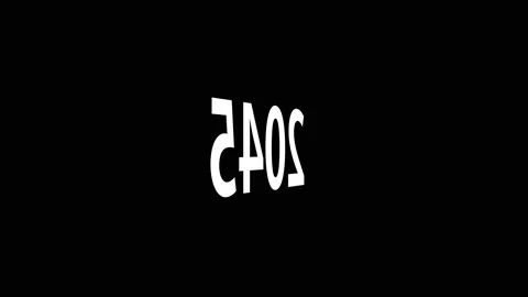 2045 text animation motion graphics Video stock 154009941