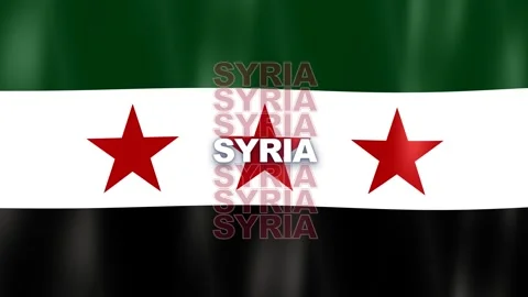 205-syria-with-text-4k.mp4 Stockbeeldmateriaal 346332327