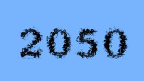2050 smoke text effect sky isolated background Stock Footage 138722491