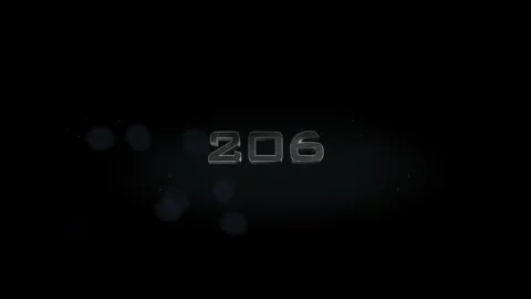 206 title metal text on black alpha channel background Stock Footage 295870941