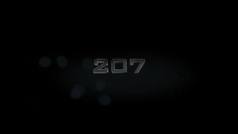 207 title metal text on black alpha channel background Stock Footage 295871055