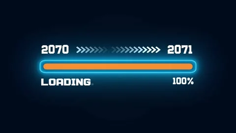 2070-2071 Futuristic Transition with Loading Bar and Data Screen Stock Footage 326980836