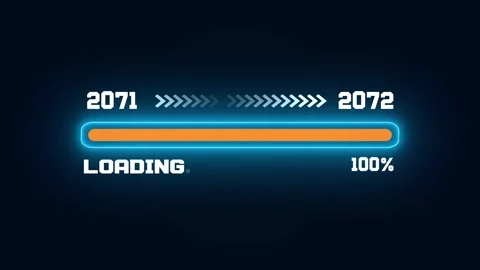 2071-2072 Modern Loading Bar with Film Frame and Digital Progress Percentage Stock Footage 326980852