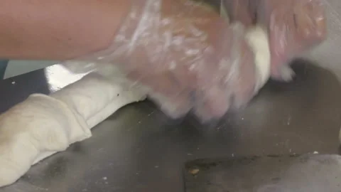 208. The process of making a loaf with a dough. Stock-Footage 93645071