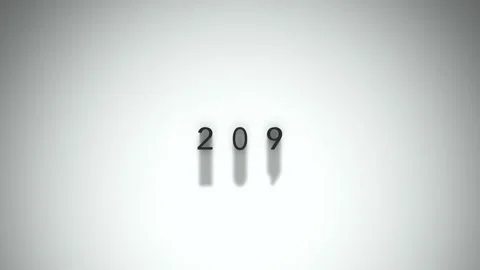 209 3D title animation matte black text on a white background Stock Footage 300715160