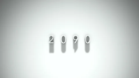 2090 3D title animation with shadows on a white background Vídeos de archivo 296049517