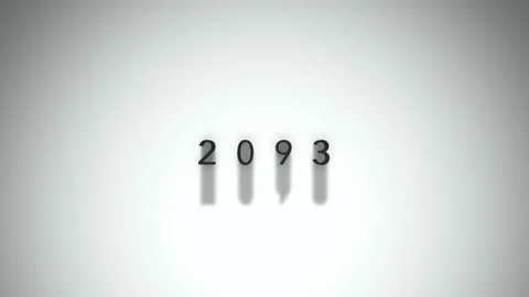 2093 3D title animation matte black text on a white background Stock Footage 300715167