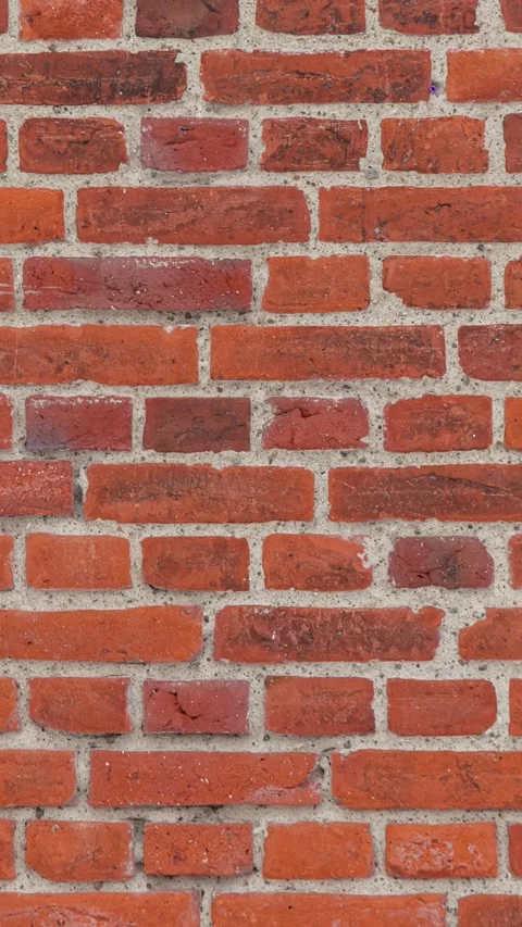209_Red brick wall texture pattern.mp4 Stock Footage 347072788