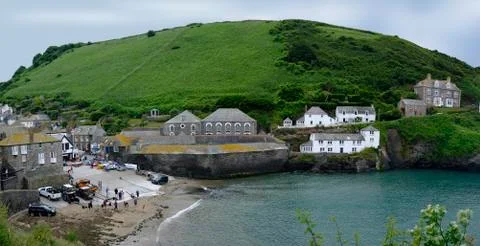 20Jun2018. Panoramic view of Post Isaac bay, Cornwall, England. Stock Photos