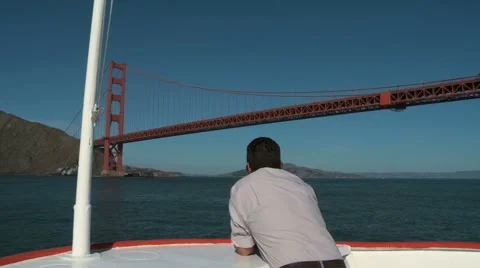20Sec Guy GG Bridge SanFran 库存影片 881850