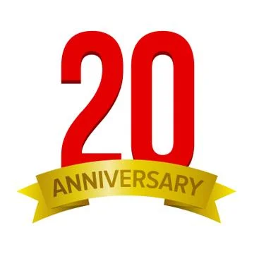 20th anniversary logo Stock Illustration