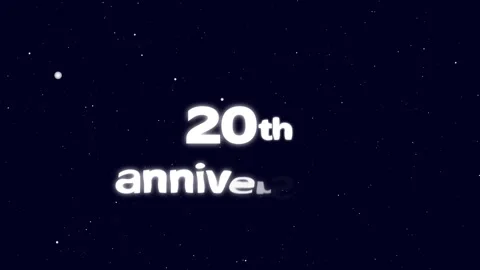 20th anniversary text animation. Video stock 325284220