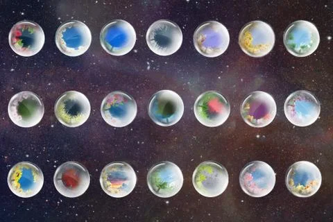 21 amazing planets Stock Photos