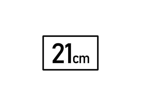 21 centimeters icon vector illustration, 21cm size Stock Illustration