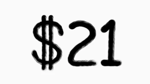 21 Dollar Hand Drawn Animation For Finance Currency Money Business Concept Stock Footage 304215882