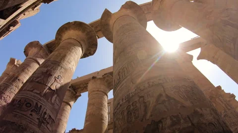 21 Great Hypostyle Hall Of Karnak Temple Complex In Egypt Stock Footage 336962206