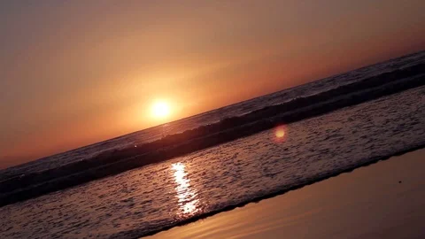 21 Ocean Sunset Dutch Angle Video stock 99597020