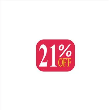 21 offer tag discount vector icon stamp on a white background イラスト素材