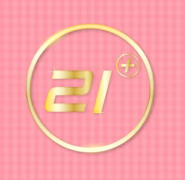 21 plus years old sign Adults Stock Illustration