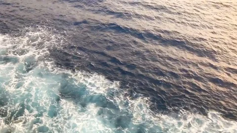 21 second video stormy cloudy sky ocean horizon deep blue waves Stock Footage 96518531