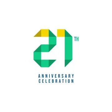 21 th Anniversary Celebration Vector Template Design Illustration Stock Illustration