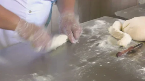 210. The process of making a loaf with a dough. Stock Footage 93645123