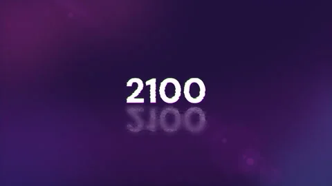 2100  text with screen effects of technological glitches. Looped Vídeos de archivo 277923272