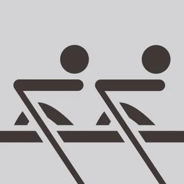 2101 - rowing icon Stock Illustration