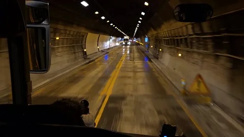 210802a Timelapse along the Mont Blanc tunnel Stock Footage 159023904