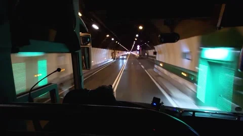 210802b Timelapse along the Mont Blanc tunnel Stock Footage 159023952