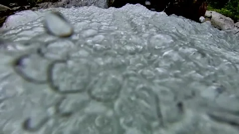 210805d Alpine torrent close up view - fisheye 360 effect Stock Footage 159206541