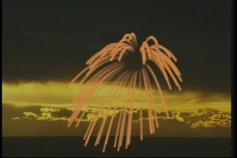 2109 Sunset fireworks Stock Footage 821599
