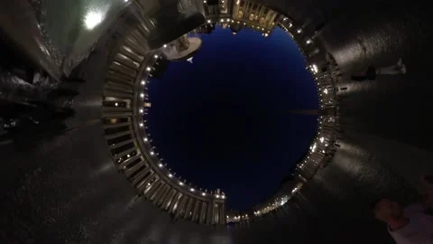 210922z2 Rome Saint Peter square at dusk near the fountain tiny planet Stock Footage 161417683