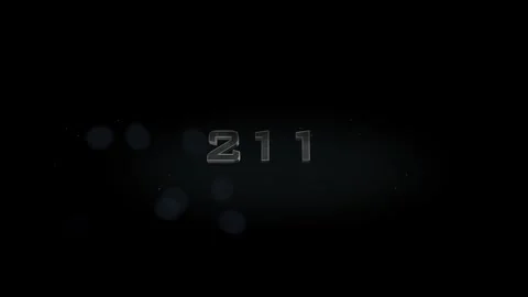 211 title metal text on black alpha channel background Stock Footage 295872771