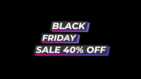 216 Animation Text Label Banner Tag Black Friday Sale 40 Vidéo 302296809