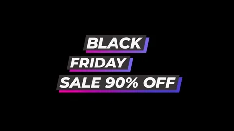 216 Animation Text Label Banner Tag Black Friday Sale 90 库存影片 302296840