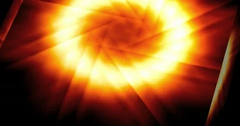 2160 Rotating Glowing Disk in Cube Stock Footage 74373848