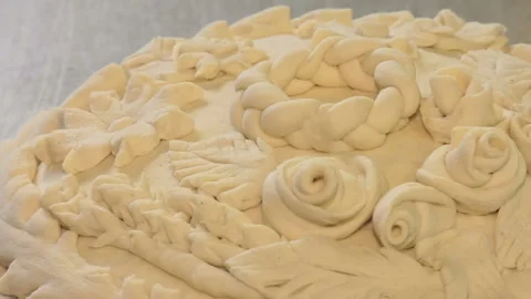 217. The process of making a loaf with a dough. Stock Footage 93645402