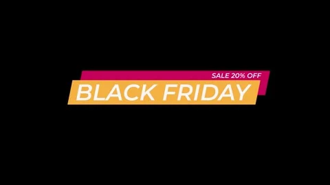 218 Animation Text Label Banner Tag Black Friday Sale 20 Vidéo 302296873