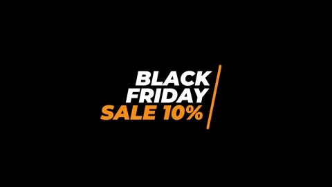 219 Animation Text Label Banner Tag Black Friday Sale 10 Video stock 302296902
