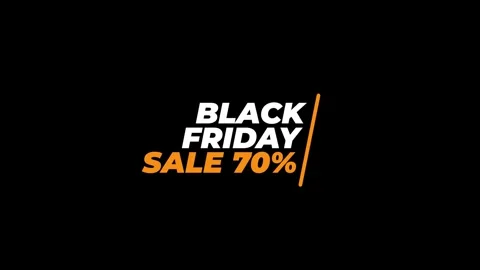 219 Animation Text Label Banner Tag Black Friday Sale 70 库存影片 302296920