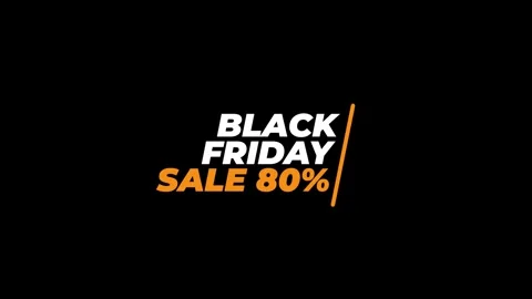 219 Animation Text Label Banner Tag Black Friday Sale 80 库存影片 302296926