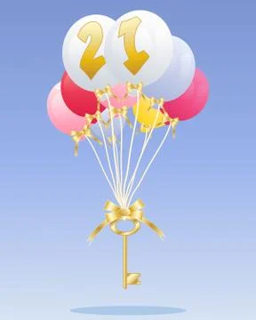 21st birthday Illustrazione stock