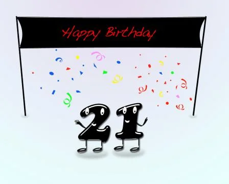 21th birthday party. Stock Illustration