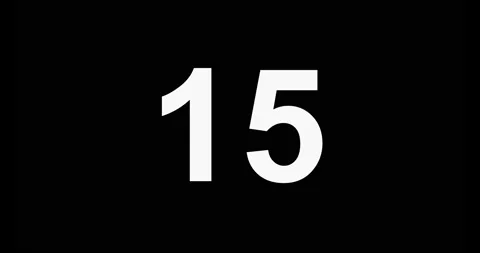 22. 4K Resolution. Countdown of 22 seconds, with black background Stock Footage 235912798