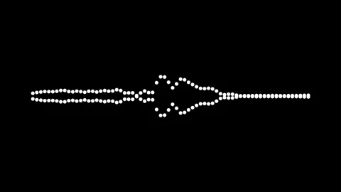 22. Abstract Audio Wave Dots Animation. Music Equalizer Spectrum White on Bl Stock Footage 317325504