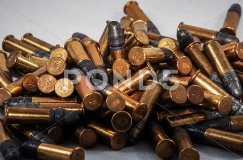 .22 bullet ammo background Stock Photos