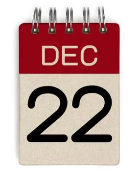 22 dec calendar Stock Illustration