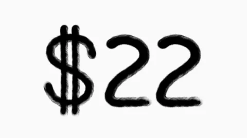 22 Dollar Hand Drawn Animation For Finance Currency Money Business Concept Stock Footage 304270202