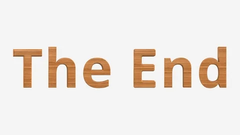 22 The End - Wood Polished walnut front Stock Footage 95940340